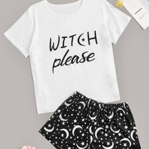 Graphic PJ Set "WITCH PLEASE"
